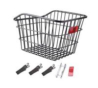 F Fityle Panier de vélo arrière Panier de Support de vélo Installer Facilement du Fil métallique élégant conteneur de Chargement de vélo Panier de vélo pour, Noir sans Couvercle