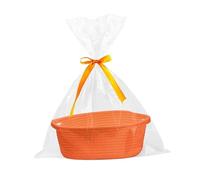 F Fityle Panier en Corde de Coton tissé pour Le Rangement des Aliments, récipient de Rangement décoratif, Panier de Rangement pour Articles Divers de Bureau, Orange