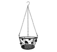 F Fityle Panier Suspendu pour Plantes en métal, Support pour Plantes, décoration intérieure, jardinière Polyvalente, chaîne de, étagère pour Pots de, Noir