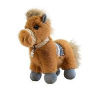 F Fityle Peluche Cheval, Peluche Douce et Mignonne à Collectionner, Mascotte Cheval du Zodiaque, Idéale pour Une Bibliothèque, pour Femmes, Hommes et Enfants, Brun