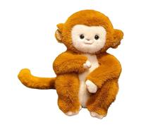 F Fityle Peluche Singe Doré, Peluche Câline et Adorable Décoration de Canapé pour Enfants et Adultes, Cadeaux pour Garçons Famille, 31cm