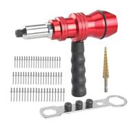 F Fityle Perceuse à rivets électrique sans fil avec poignée amovible, adaptateur universel pour rivets de 2,4 à 4,8 mm