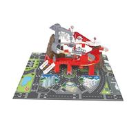 F Fityle Piste course voiture jouet voiture rampe piste bricolage assembler Montessori fente voiture véhicule course jeu ensemble pour maternelle enfant d'âge, Rouge