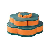 F Fityle Plateau de service compartimenté, récipient de rangement, plateau de service rotatif, assiette compacte pour fruits secs, apéritif pour la cuisine