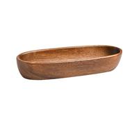 F Fityle Plateau de Service en Bois, Assiette de Fruits secs, ustensiles de Cuisine durables pour la Maison, Plateau de Service Japonais, 25CM
