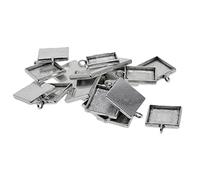 F Fityle Plateaux à Pendentif Camée Cabochon à Base de Lunette Carrée de 20 pièces de 20