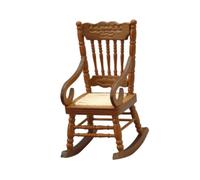 F Fityle Play miniature meuble alimentaire Set Dollhouse Miniature Fulchair 1:12 Dollhouse Rocking Chair pour de trains modèles