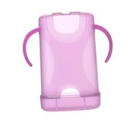 F Fityle Pochette de Rangement à Presser, Support de Pochette à Prise Facile, Fond antidérapant, Coque Rigide, Rangement de collations pour Enfants, Support de, Violet