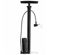 F Fityle Pompe à Vélo Pompe de Sol Multi-compatibilité Mécanisme Double Valve Base Renforcée Design Portable Accessoires Inclus Adaptée aux Enfants Garage, Noir, Long+HP+Jauge