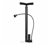 F Fityle Pompe à Vélo Pompe de Sol Multi-compatibilité Mécanisme Double Valve Base Renforcée Design Portable Accessoires Inclus Adaptée aux Enfants Garage, Noir, Long HP+Sac