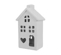 F Fityle Porte-bougie maison de village, support rustique nordique créatif pour bougies chauffe-plat, idéal pour décorer une cheminée, une table ou une