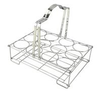 F Fityle Porte-Bouteille Pliable pour 12 Bouteilles, Pratique, idéal pour Les Restaurants, Les Pique-niques et Le Camping, Argent