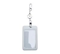 F Fityle Porte-carte Identification Glissant Étui Identification Double Support Carte Identification Fil Extensible Nylon Accessoires Sécurité, Gris Clair