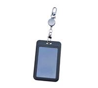 F Fityle Porte-carte Identification Glissant Étui Identification Double Support Carte Identification Fil Extensible Nylon Accessoires Sécurité, Noir