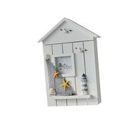 F Fityle Porte-clés décoratif sur Le thème de l'océan, Robuste et Peint à la Main, avec Compartiments pour clés, idéal pour Une Porte, Un Salon ou Une, Motif de Phare