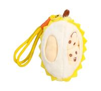 F Fityle Porte-clés en peluche durian, pendentif pour sac à dos, cadeau amusant, confortable, fruit en peluche, breloque pour sac à main pour enfants et femmes, Jaune