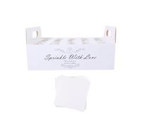 F Fityle Porte-Cornets Confettis Boîte Support Présentoir pour Mariage Fête Anniversaire Engagement avec Papier Élégant en Papier Adapté Aux Célébrations Déco, 20 Trous Blanc