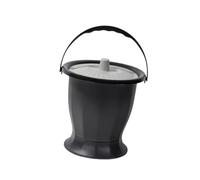 F Fityle Pot de Chambre avec Couvercle Urinal Bouteille Pot à Seau de Toilette Portable En Pp Pratique Adapté pour Personnes Âgées Femmes Enfants Bureau, Gris