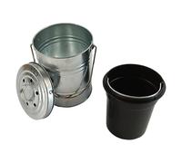 F Fityle Poubelle d'extérieur en métal, mini poubelle avec couvercle pour jardin, ferme, cour, extérieur et intérieur