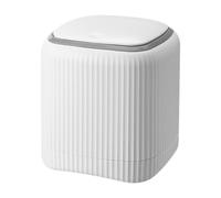 F Fityle Poubelle Poubelle pour comptoir à bac à bac à bac à Bouton à Bouton Multifonctionnel 13.5x13.5x14,5 cm pour Les Cuisines légères, Blanc