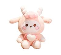 F Fityle Poupée animale mignonne de coussin de sofa de jouet de mouton de peluche confortable pour le cadeau d'anniversaire d'enfants, ROSE