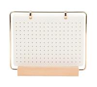 F Fityle Présentoir à Épingles Émaillées Organisateur Broche Tableau Feutre Rangement Base Bois Perforé Adapté aux Collections Privées Magasins Décoration, Blanc