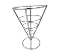 F Fityle Présentoir à frites, support à frites, présentoir à poulet frit, panier à aliments frits réutilisable, égouttoir à, pour table de café, buffet, Argent