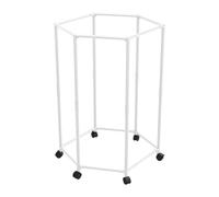 F Fityle Présentoir à vêtements de grande capacité pour salle de bain, rangement commercial pour vêtements sales avec roulettes, Blanc
