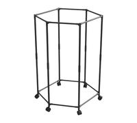 F Fityle Présentoir à vêtements de grande capacité pour salle de bain, rangement commercial pour vêtements sales avec roulettes, Noir