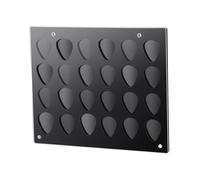F Fityle Présentoir en acrylique pour médiators de guitare, rangement et présentation, cadeau musical, 24 emplacements, pour armoire ou commode de studio de, Noir