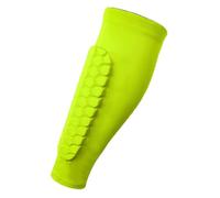 F Fityle Protège-Tibia de Football, Manches de Jambe de Football, Manches de Mollet, Soutien du Genou pour Le Sport, Volley-Ball, Tennis, Jaune Fluo M