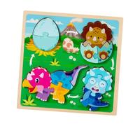 F Fityle Puzzle en Bois, Apprentissage préscolaire pour garçons et Filles, Cadeaux pour Enfants, Jouet éducatif interactif, Dinosaure