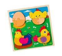 F Fityle Puzzle en Bois, Apprentissage préscolaire pour garçons et Filles, Cadeaux pour Enfants, Jouet éducatif interactif, Poussin
