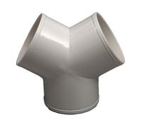 F Fityle Raccord de Tuyau en PVC en T Raccord de couplage Raccord de Sortie en PVC Raccord coudé à 3 Voies pour conduits de Ventilation Conduits d'échappement, Y Shape Dia 15cm