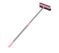 F Fityle Raclette de Fenêtre 2 en 1, Brosse Portable Multi-Usages pour Vitres de Portes, Brosse de Nettoyage Réglable pour Pare-Brise de Voiture, Maison, Douche, Dortoir, Rose