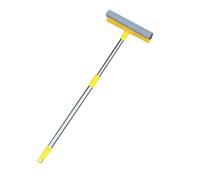 F Fityle Raclette de Fenêtre 2 en 1, Brosse Portable Multi-Usages pour Vitres de Portes, Brosse de Nettoyage Réglable pour Pare-Brise de Voiture, Maison, Douche, Dortoir, Jaune Étendu