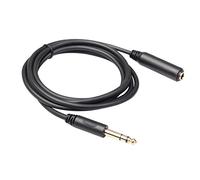 F Fityle Rallonge de Câble Audio avec Fiche Jack 6,35 Mm Plaquée Or et Connecteur Mâle 3,5 Mm Vers 3,5 Mm, 6 pieds