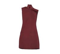 F Fityle Robe moulante à col 1/6, mini-robe d'été rétro miniature pour figurines féminines de 30 cm (12 pouces), accessoire de costume, Rouge Foncé
