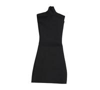 F Fityle Robe moulante à col 1/6, mini-robe d'été rétro miniature pour figurines féminines de 30 cm (12 pouces), accessoire de costume, Noir