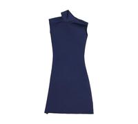 F Fityle Robe moulante à col 1/6, mini-robe d'été rétro miniature pour figurines féminines de 30 cm (12 pouces), accessoire de costume, Bleu Foncé