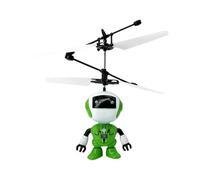 F Fityle Robot volant jouet intérieur extérieur chargement USB facile à contrôler créatif avec hélicoptère à Induction lumineuse pour enfants de 8 à 13 ans, Vert