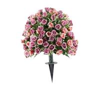 F Fityle Rosier artificiel en boule, faux topiaires ronds, arbustes à fleurs artificielles pour la décoration de jardin d'intérieur, Violet