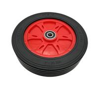 F Fityle Roue de Tricycle pour Enfants, Pneu de Rechange Antidérapant, Stable, Installation Facile, Assemblage de Roue de Tricycle, Pièces de Rechange pour Vélo Poussette Jouet, Roue Arrière Rouge