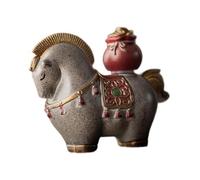 F Fityle Sculpture de cheval décorative en résine, à poser sur une table. Objet de décoration animalière Feng Shui pour le salon ou à offrir à un ami, B