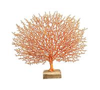 F Fityle Sculpture Décorative Figurine Corail Arbre Ornement Original Statue Base Résine Accessoire Ornement Intérieur Adapté à Séjour Bureau Café, Orange