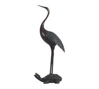 F Fityle Sculpture ornementale en forme de et de grue, sculpture animale, décoration Feng Shui pour la maison, le bureau, le salon ou une pendaison de