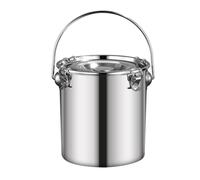 F Fityle Seau à Eau scellé en Acier Inoxydable Polyvalent avec Couvercle Robuste avec poignée pour la Mise en Conserve des pâtes, récipient de Stockage pour, 20 Cm X 20 Cm
