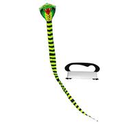 F Fityle serpent énorme facile à voler pour les débutants, de sport, volant pour parc, cadeau d'anniversaire, jeux en plein, 8m avec ligne noire