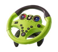 F Fityle Simulateur de conduite éducatif pour enfants, portable et polyvalent, pour un jeu imaginatif avec effets sonores de véhicule, jouet de conduite pour, Grande Base Verte