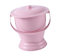F Fityle Spittoon Urinal avec Poignée Pratique Pot de Chambre avec Couvercle Récipient Toilette Portable Seau Anti-dérapant En PP Épais Adapté pour Homme Femme, Rouge